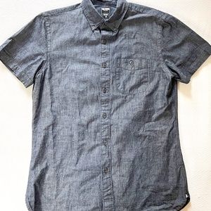Todd Snyder Japanese Chambray Short Sleeve Shirt Sz Medium